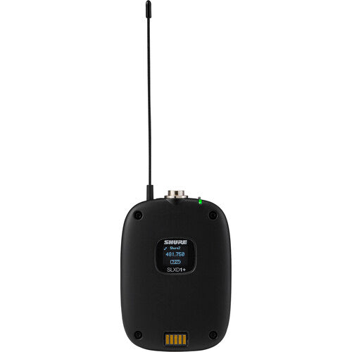 Shure SLXD1+ Transmisor Inalámbrico Digital Bodypack Banda 138 MHz Batería AA Hasta 8 Horas