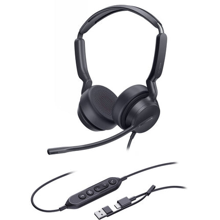 Yealink UH42 Auriculares estéreo USB-C con micrófono cancelación de ruido para Microsoft Teams