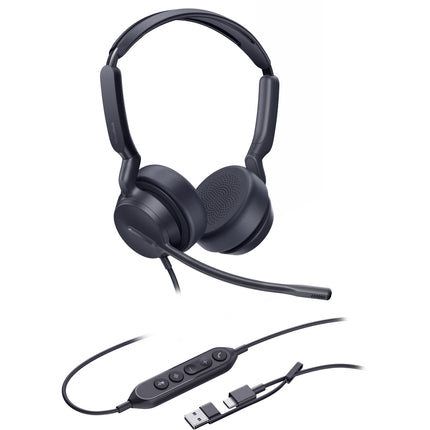 Yealink UH42 Auriculares Estéreo USB-C/A con Micrófono Cancelador 35mm
