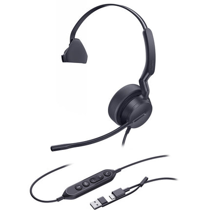 Yealink UH42 Auricular Mono USB-C para Microsoft Teams con Micrófono AI y Almohadillas de Espuma