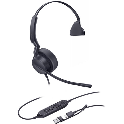 Yealink UH42 Auricular Mono USB-C para Microsoft Teams con Micrófono AI y Almohadillas de Espuma