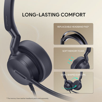 Yealink UH42 Auricular Mono USB-C para Microsoft Teams con Micrófono AI y Almohadillas de Espuma