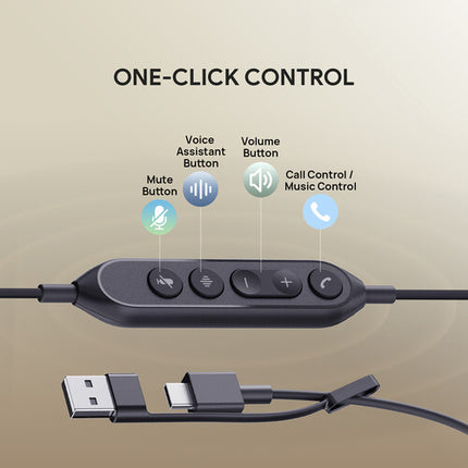 Yealink UH42 Mono Auricular USB-C Auricular Lateral 35mm Micrófono AI