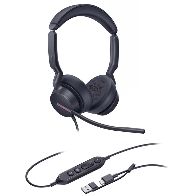 Yealink UH46 Auriculares Estéreo USB-C con Micrófonos AI y Bolsa