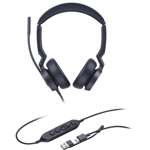 Yealink UH46 Auriculares USB-C/A Estéreo con Micrófonos AI y Bolsa