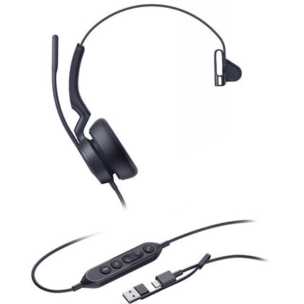 Yealink UH46 Mono Auricular USB-C con Triple Cancelación de Ruido y Bolsa