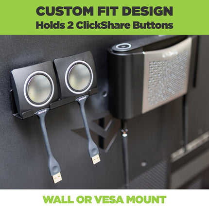 HIDEit Mounts Soporte para Botones ClickShare para Pared o VESA Durable
