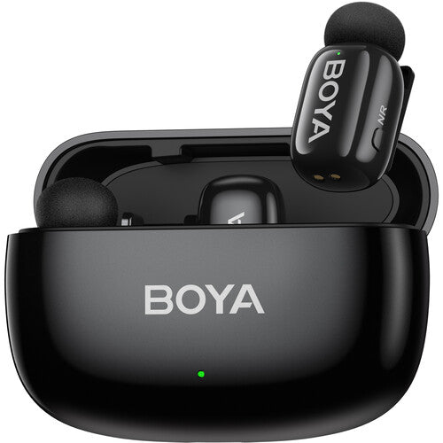 BOYA mini 2 Sistema de Micrófono Inalámbrico para 2 Personas con Conector Lightning y Estuche de Carga
