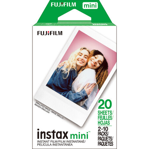 FUJIFILM instax mini Filme Instantáneo 20 Exposiciones ISO 800 Balanceado para Luz Diurna