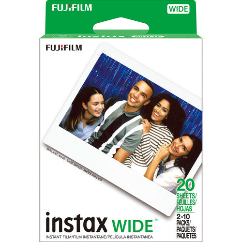 FUJIFILM instax WIDE Película Instantánea 20 Exposiciones ISO 800 Brillo y Colores Vibrantes
