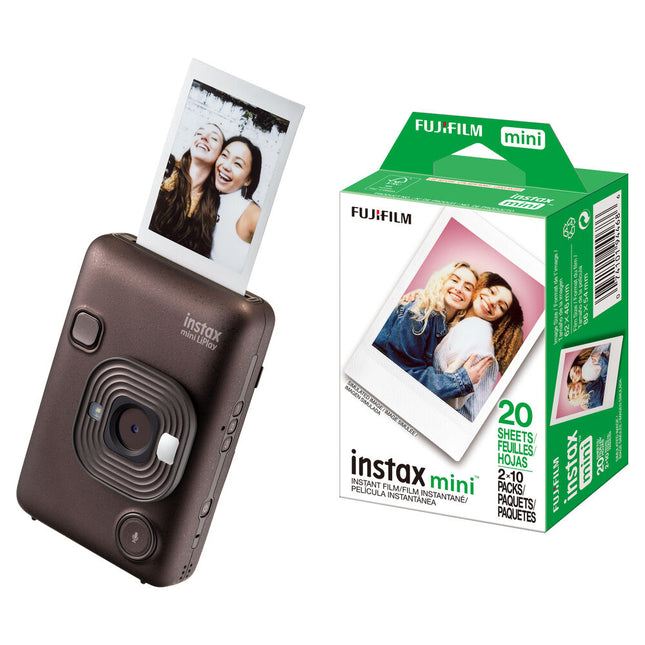 FUJIFILM instax mini LiPlay Cámara Instantánea Híbrida 20 Exposiciones 28mm f2