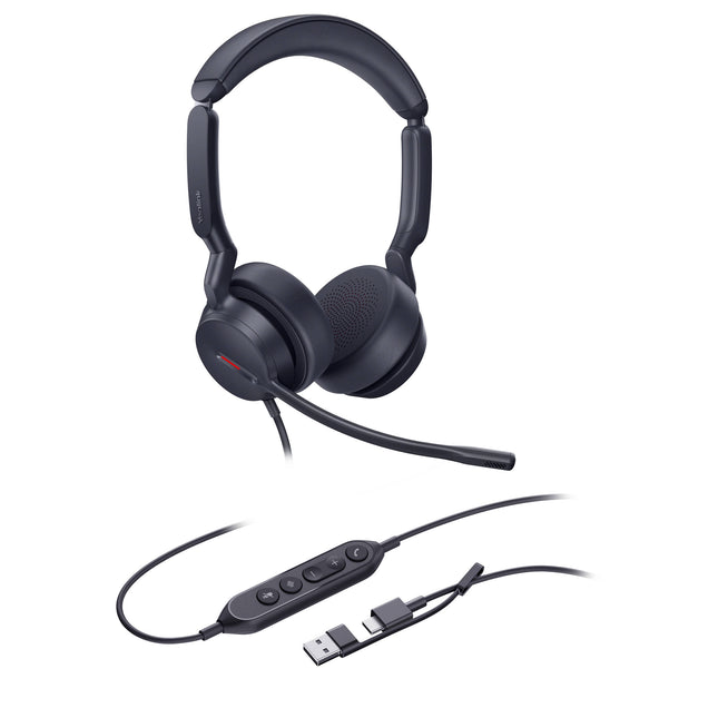 Yealink UH44 Auriculares Estéreo USB-C con Micrófonos AI y Bolsa