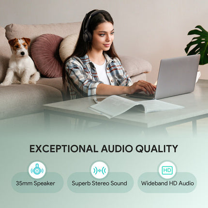 Yealink UH44 Auriculares Estéreo USB-C con Micrófonos AI y Bolsa