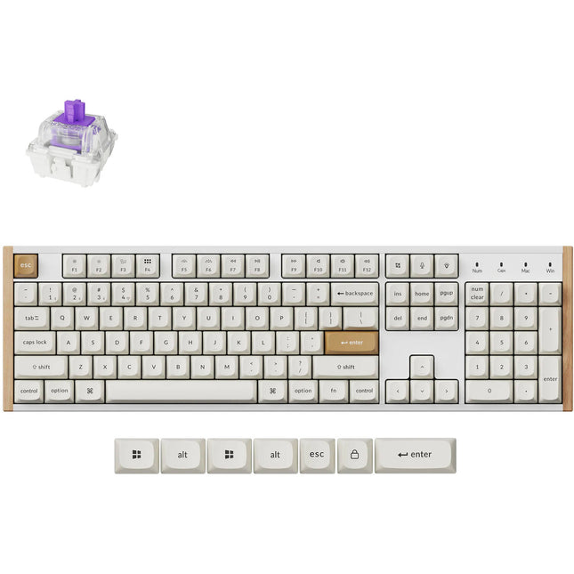 Keychron K10 HE Teclado Inalámbrico Mecánico Bluetooth 5.2 RGB Blanca
