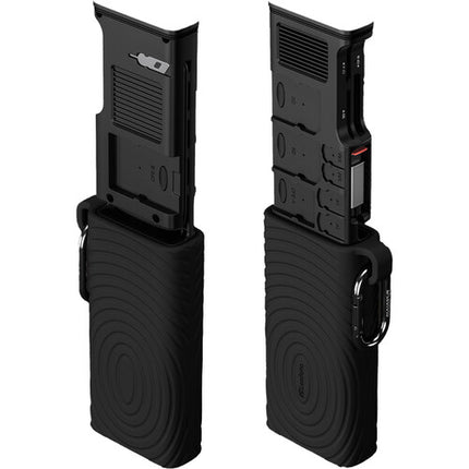 Leofoto LCR-01 Estuche Transferencia Tarjetas Naranja con USB-C y Almacenamiento para 11 tarjetas