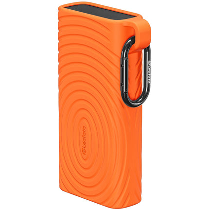 Leofoto LCR-01 Estuche Transferencia Tarjetas Naranja con USB-C y Almacenamiento para 11 tarjetas