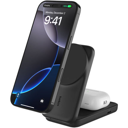 Belkin 2-en-1 Base de Carga Magnética Plegable Qi2 25W Negro