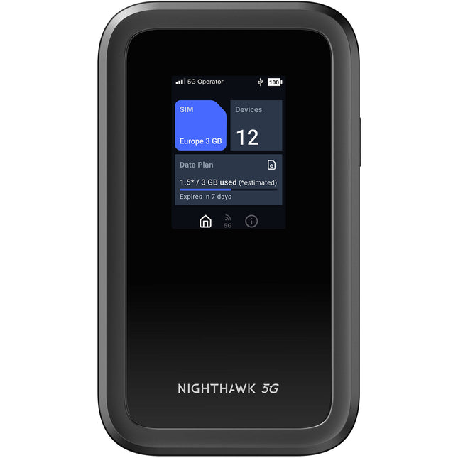 Netgear Nighthawk M7 Router 5G WiFi 7 4Gbps Móvil Pantalla Táctil