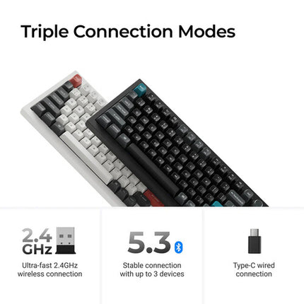 Keychron Q1 Ultra 8K Teclado Mecánico Inalámbrico Negro Bluetooth 5.3 8000 Hz