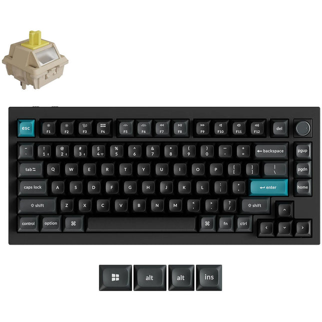 Keychron Q1 Ultra 8K Teclado Mecánico Inalámbrico Negro Bluetooth 5.3 8000 Hz