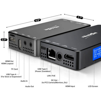 Zowietek ZowieBox Codificador Decodificador Vídeo 4K30 UHD PoE+ Wi-Fi