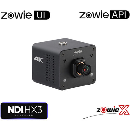 Zowietek 4K NDI HX3 Cámara POV AF 8MP Sensor 3.9mm M12 USB-C