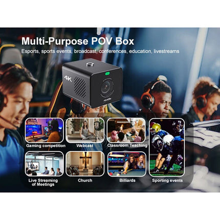 Zowietek ZowieCAM Cámara POV Zoom 4K UHD 8MP Sensor Sony 3x Óptico