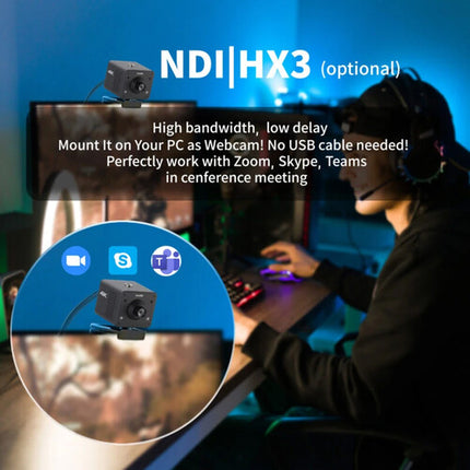 Zowietek 4K NDI HX3 Cámara POV con Sensor 8MP y Lente 3.9mm M12
