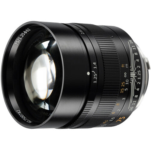 7Artisans 75mm f/1.25 II Lente para Leica M Teleobjetivo Manual 62mm