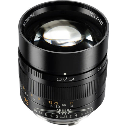 7Artisans 75mm f/1.25 II Lente para Leica M Teleobjetivo Manual 62mm