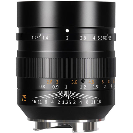 7Artisans 75mm f/1.25 II Lente para Leica M Teleobjetivo Manual 62mm