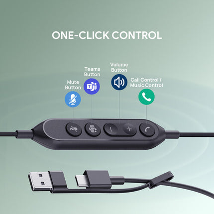 Yealink UH44 Mono Auricular USB-C/A con Cancelación de Ruido y Bolsa