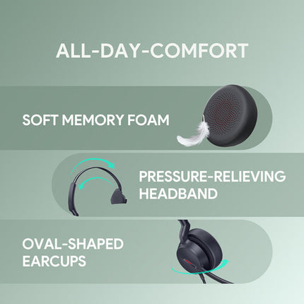 Yealink UH44 Mono Auricular USB-C/A con Cancelación de Ruido y Bolsa
