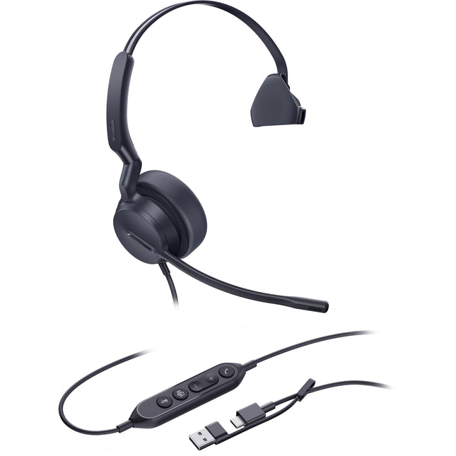 Yealink UH44 Mono Auricular USB-C/A con Cancelación de Ruido y Bolsa