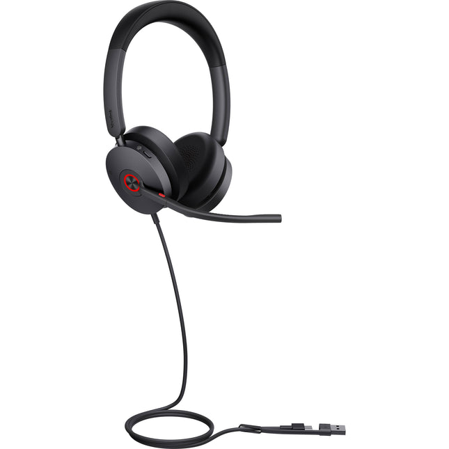Yealink UH48 Auriculares USB-C/A Estéreo con Micrófonos Cancelación de Ruido 30mm y Bolsa Impermeable