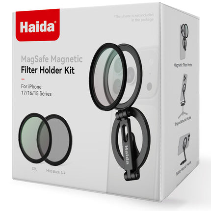 Haida MagSafe Juego de Filtros Magnéticos para iPhone con CPL 58mm y Filtro Mist 1/4