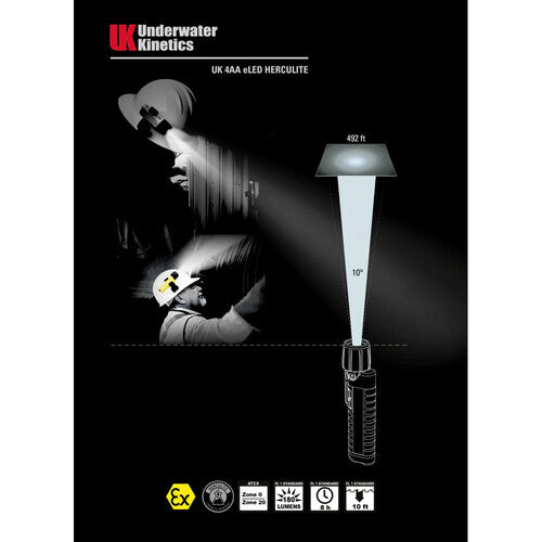 Underwater Kinetics 4AA eLED Herculite Linterna química 180 lúmenes ATEX
