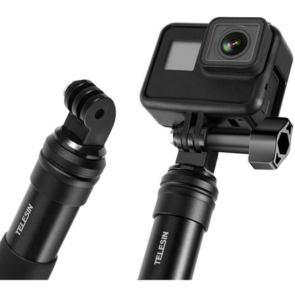 TELESIN Palo Selfie Extendible de Aluminio con Trípode y Clip para Móvil