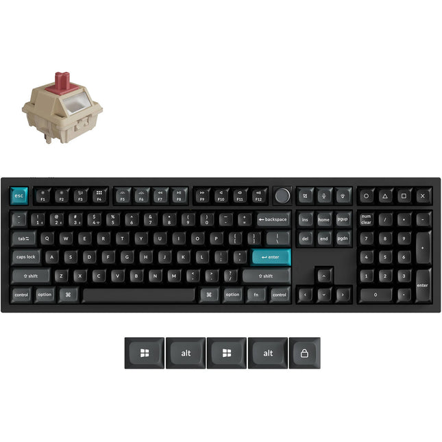 Teclado mecánico inalámbrico Keychron Q6 Ultra 8K negro switches POM rojo 8K Hz polling rate Bluetooth 5.3 USB-C