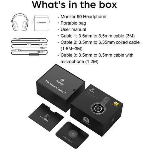 OneOdio Monitor 60 Auriculares Cerrados 50mm Neodimio Alta Resolución