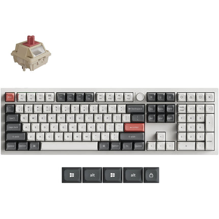 Keychron Q6 Ultra 8K Teclado Mecánico Inalámbrico Blanco Switches Red