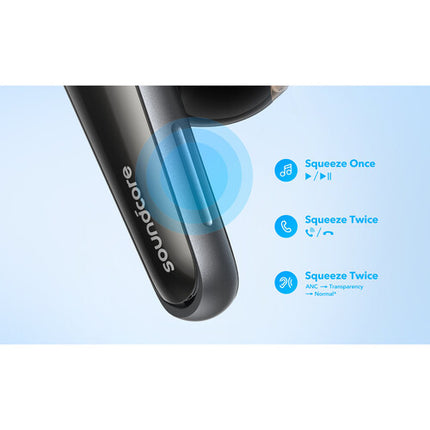 Soundcore by Anker Liberty Buds Auriculares Inalámbricos Cancelación Ruido 30 Horas Negro