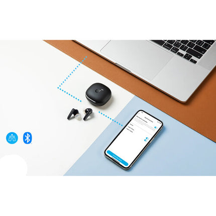 Soundcore by Anker Liberty Buds Auriculares Inalámbricos Cancelación Ruido 30 Horas Negro