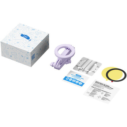 JJC Soporte Magnético para Teléfono y Cámara con Adaptador y Anillos Ajustables Morado