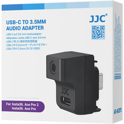 JJC Adaptador de Micrófono 3.5mm USB-C para Insta360 Ace Pro 2 y Ace Pro
