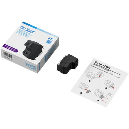 JJC Adaptador de Micrófono 3.5mm USB-C para Insta360 Ace Pro 2 y Ace Pro