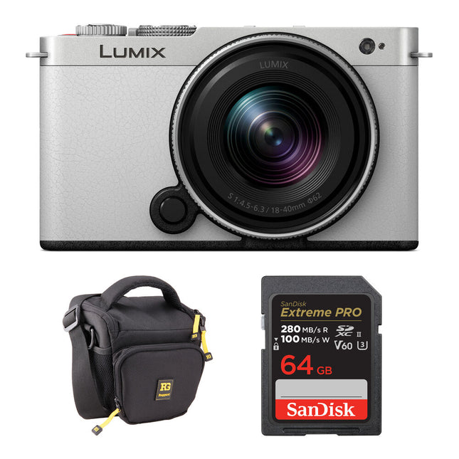 Panasonic LUMIX S9 Cámara Sin Espejo Full Frame 24.2MP con Lente 18-40mm y Kit Básico