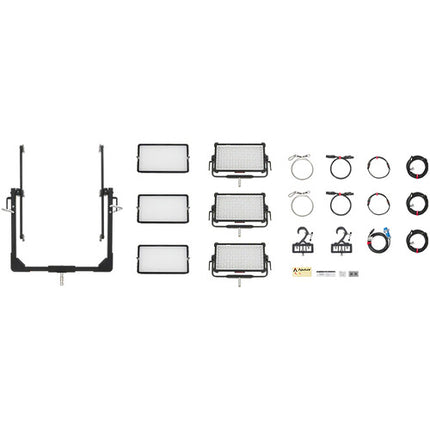 Aputure NOVA 9° 2x1 Panel LED Blanco Ajustable Kit 3 Luces 29,730 Lux 1800-20,000K