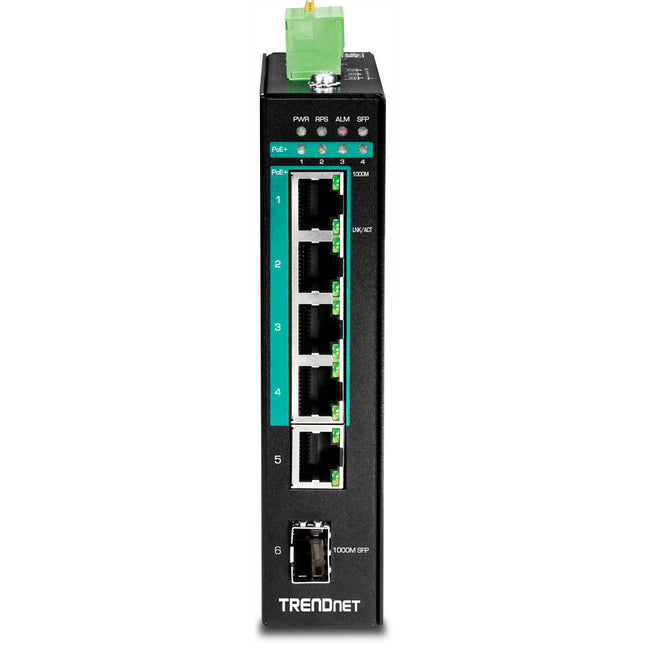 TRENDnet TI-PG541i Switch Industrial Gestionado 5 Puertos Gigabit PoE+ 120W