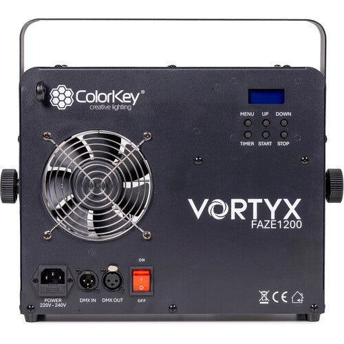 ColorKey VORTYX Faze 1200 Máquina de Humo y Niebla 1.5L 220V con Control Remoto inalámbrico